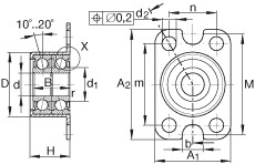 FAG Angular contact ball bearing units - ZKLR0828-2Z