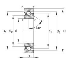 FAG Axial-Schrägkugellager - BSB3062-SU