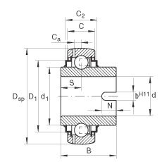 Bantalan GLE45-KRR-B INA