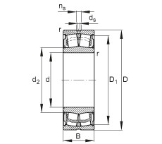 FAG Sealed spherical roller bearings - WS22314-E1-XL-2RSR