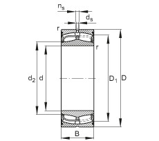 FAG Sealed spherical roller bearings - 24028-BE-XL-2VSR