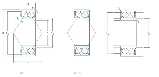 roulements 3307A-2RS1 SKF