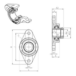 roulements EXFL308 SNR