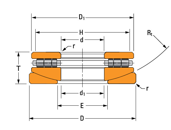 TPS thrust cylindrical roller bearing 140TPS160