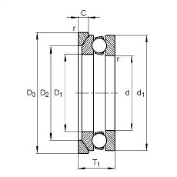 FAG Axial-Rillenkugellager - 53206 + U206