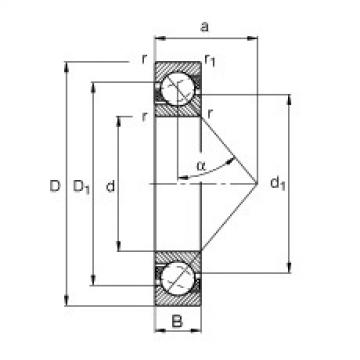 angular contact thrust bearings 71808-B-TVH FAG