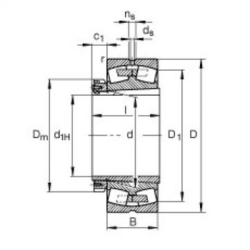 Bantalan 239/560-B-K-MB + H39/560-HG FAG