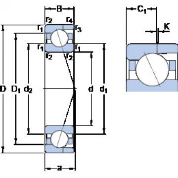 ตลับลูกปืน 708 CD/HCP4AH SKF