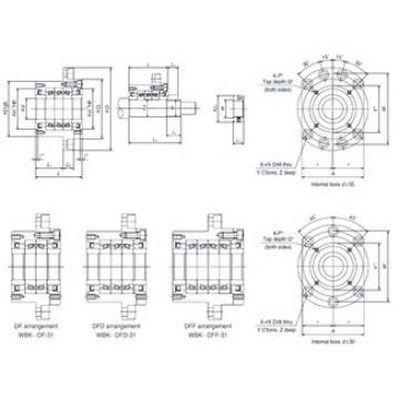 المحامل WBK30DFD-31 NSK