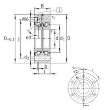 Bantalan ZKLF1762-2RS-PE INA