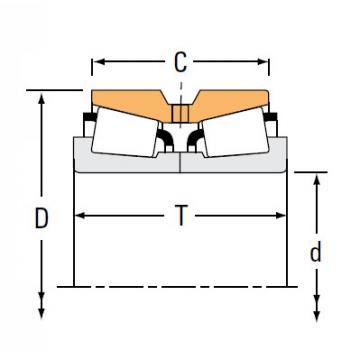 TNA Series Tapered Roller Bearings double-row HM252343NA HM252311D