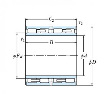 FOUR ROW CYLINDRICAL ROLLER BEARINGS NSK 100RV1401