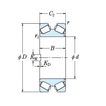 DOUBLE ROW TAPERED ROLLER BEARINGS JAPAN BRAND 180TFD2801