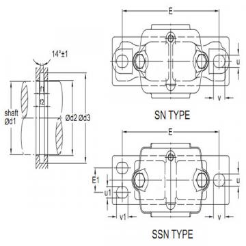 SKF SNW 3038x6.13/16 Manguitos de fijación, dimensiones en pulgadas