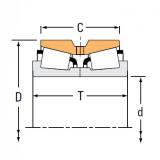 TNA Series Tapered Roller Bearings double-row NA66212 66462D